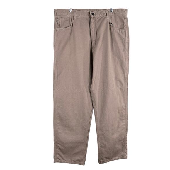 Carhartt FRB159 Men's 40x34 Tan Loose Fit Flame Fire Resistant Canvas Work Pants - Picture 1 of 14